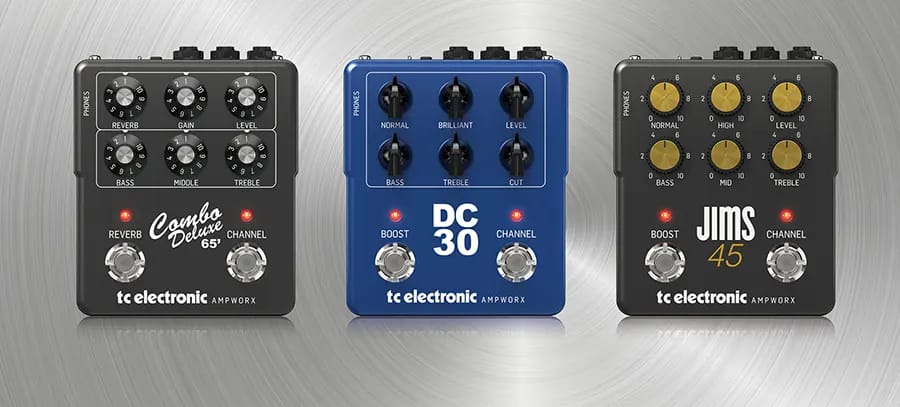 TC Electronic Ampworx Vintage Series Combo Deluxe 65', DC30, and